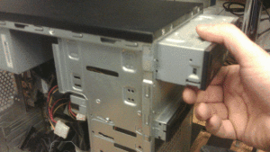 how to build a computer - removing the optical drive