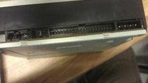 picture showing the back of a computer optical drive