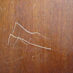 scratched table