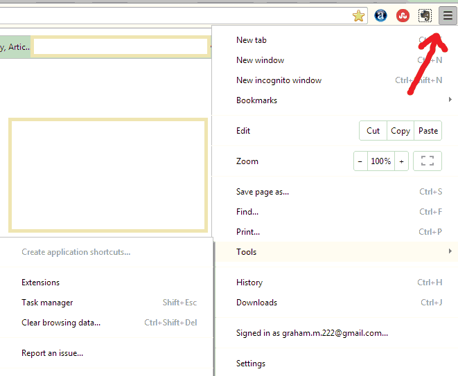 Chrome delete history screenshot 1