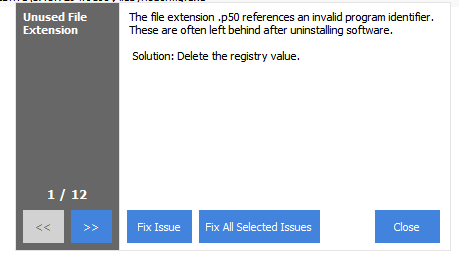 Backup Registry CCleaner - fix all issues dialogue box image