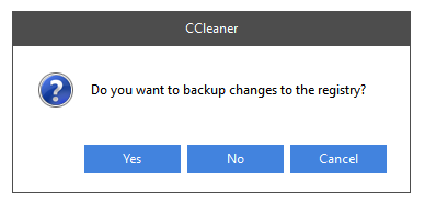 Backup Registry CCleaner