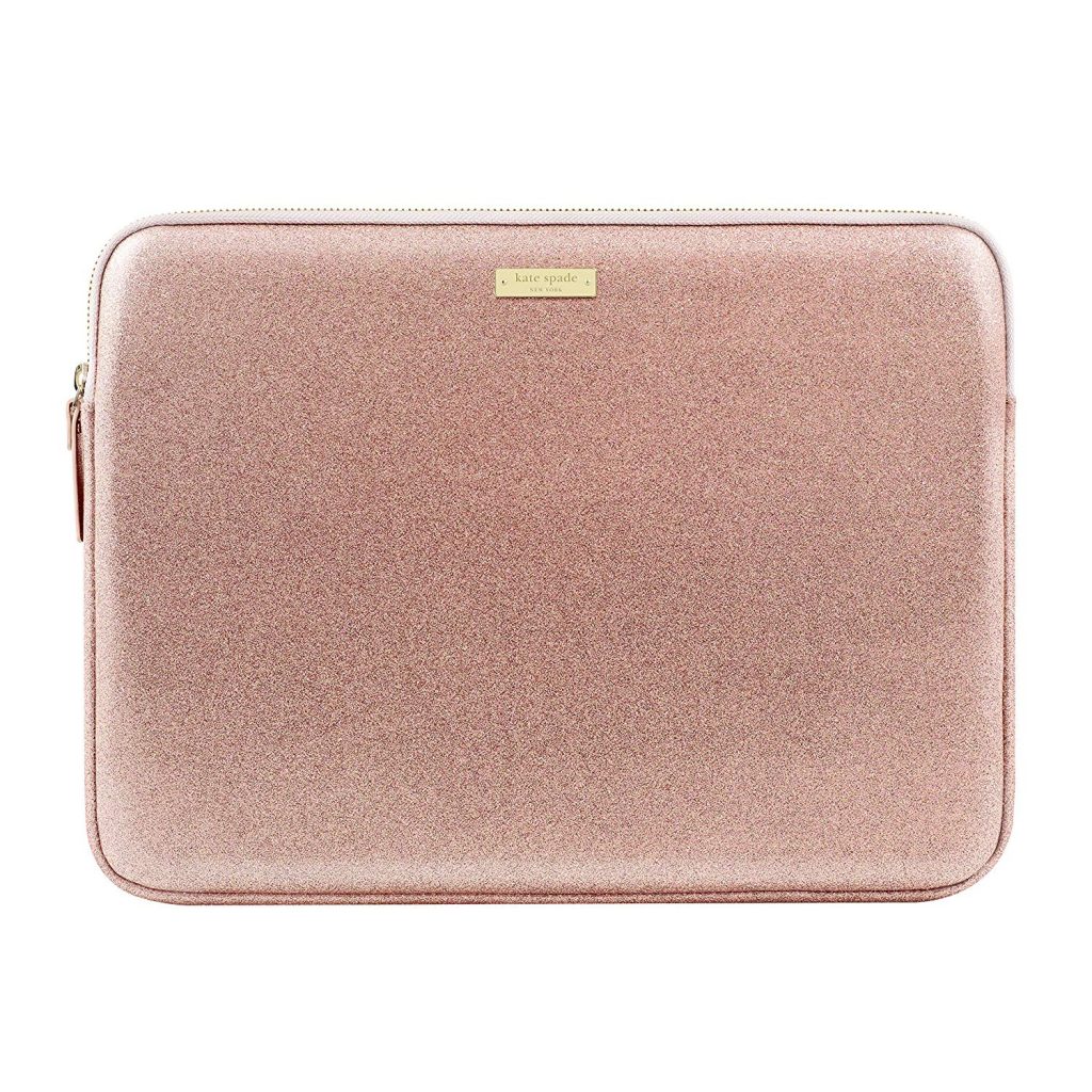 kate spade new york Sleeve for 13" MacBook, 13" Laptop - Rose Gold Glitter