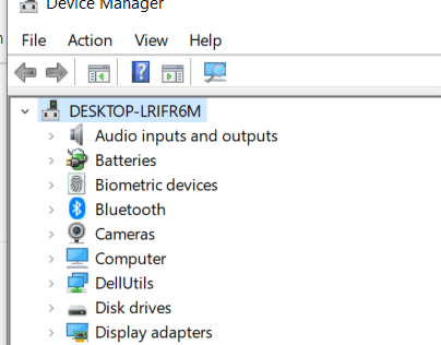 usb mouse not working on laptop- Device Manager showing manual navigation